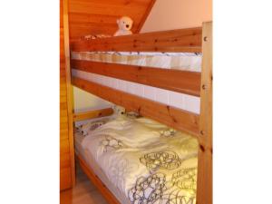 a bunk bed in a room with a bunk bed frame at Modern apartment in Vimmerby in Vimmerby