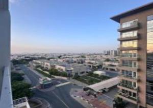a view of a city from a building at Key View - Binghatti Apartments in Dubai