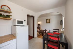 Kuchyň nebo kuchyňský kout v ubytování Apartments Hana
