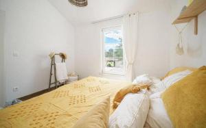 a bedroom with a bed and a window at Villa Ivana Whisper of nature in Vodice +31 photos