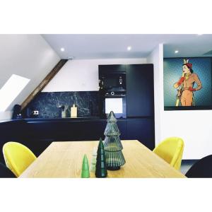 Chalet côté montagne 주방 또는 간이 주방