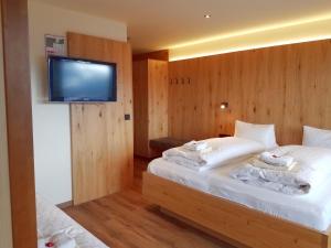Katil atau katil-katil dalam bilik di Aparthotel Hohe Brücke