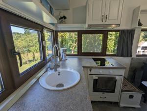Kuchyň nebo kuchyňský kout v ubytování Theea's tiny house