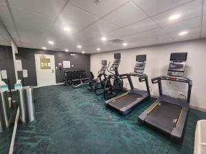 a gym with treadmills and ellipticals in a room at TownePlace Suites by Marriott Killeen in Killeen