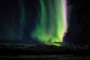an image of the northern lights in the sky at Sorrisniva Arctic Wilderness Lodge in Alta