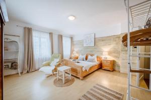 Postel nebo postele na pokoji v ubytování Ferienhaus Classic