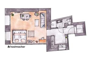 Planimetria di Neat Studio Steps to Center by HM