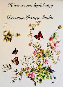 have a wonderfulstay dreamy happy hugo butterflies and flowers at Dreamy Luxury Studio in Nafpaktos