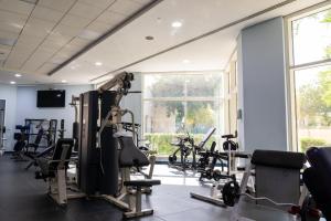 Fitness centrum a/nebo fitness zařízení v ubytování eStay Hotel