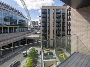 a view of a city with buildings and a street at Apartment Wembley Park apartments-2 by Interhome in London