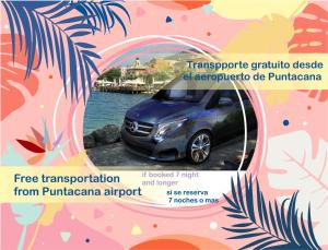 een flyer voor een autoverhuurbedrijf bij AZUL CARAIBICO Beach Club & SPA in Punta Cana