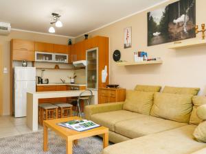 Il comprend un salon avec un canapé et une cuisine. dans l'établissement Apartment Maria by Interhome, à Balatonőszöd