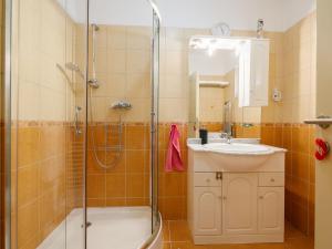 a bathroom with a shower and a sink at Apartment Andreas by Interhome in Balatonőszöd +26 photos