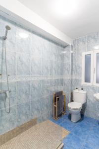 a bathroom with a toilet and a shower at Trendy Homes Catedral in Almería