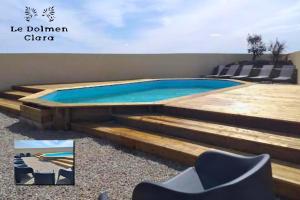 Bazén v ubytovaní La Bâtisse du Dolmen Clara, Spa et piscine alebo v jeho blízkosti