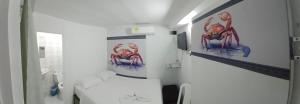 Koupelna v ubytování Hotel Dmauro