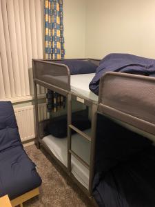 a room with two bunk beds in a dorm room at Walnut Apartment Larne in Larne