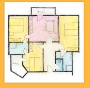 Plan piętra w obiekcie Appartementhaus Reiter