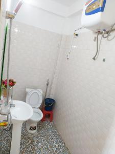La salle de bains est pourvue de toilettes et d'un lavabo. dans l'établissement Salem House Sapa, à Lào Cai