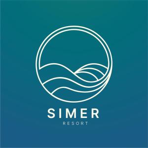 a symbol of the ocean in a circle with waves at Simer Resort & Pool Villa in Yeosu