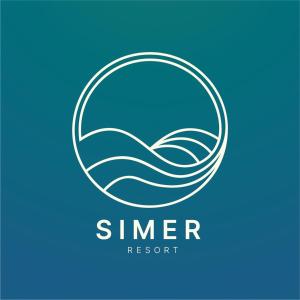 Simer Resort & Pool Villa في يوسو: رمز للمحيط في دائرة مع امواج