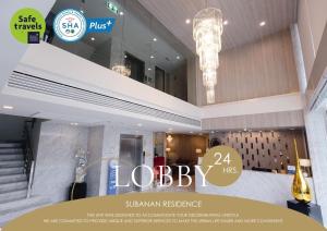 a lobby of a hotel with a sign that reads lobby at SUBANAN Residence - SHA Extra Plus Certified in Ban Kohong