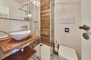 Koupelna v ubytování Hotel Auri