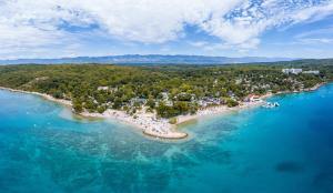 an aerial view of a beach in the ocean at Nature in Njivice