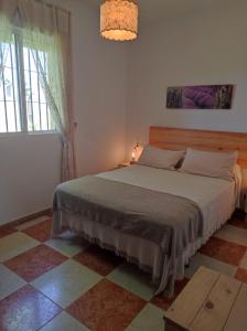 諾沃桑克蒂佩特里的住宿－Chalet Isla Sicilia，一间卧室设有一张床和一个窗口