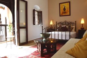 Ruang duduk di Riad Palmier