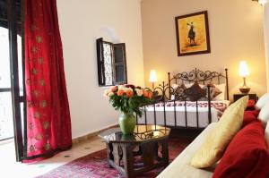 Ruang duduk di Riad Palmier