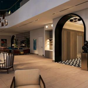Lobbyn eller receptionsområdet på Homewood Suites By Hilton Raleigh Downtown