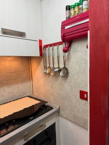 een keuken met een aanrecht met een fornuis bij GREENbookSKY in Veduggio con Colzano