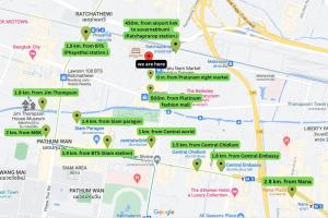 a close up of a map at DiscoveryHome5 at Pratunammarket in Bangkok