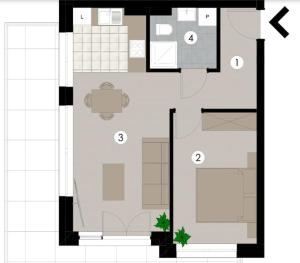 a floor plan of a house at Hevenia apartament nr16 przy plaży z widokiem- podziemny parking in Mrzeżyno