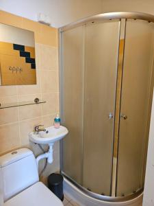 Koupelna v ubytování Muzeja apartamenti