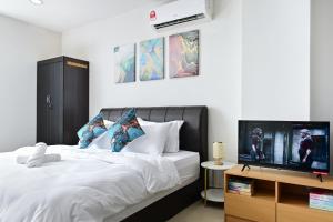 TV a/nebo společenská místnost v ubytování SS15 Courtyard by Xuites, 5pax-Netflix-Mall-LRT-Subang Jaya