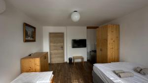Postel nebo postele na pokoji v ubytování Vila Eva Lesce - Bled