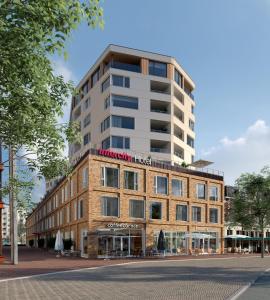 an architectural rendering of an apartment building at IntercityHotel Leiden in Leiden