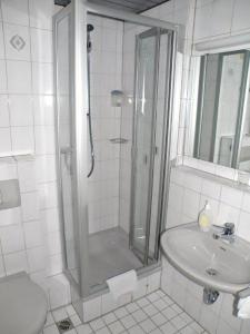Koupelna v ubytování Hotel Borger