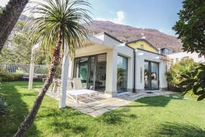 a palm tree in the yard of a house at La Sosta in San Siro