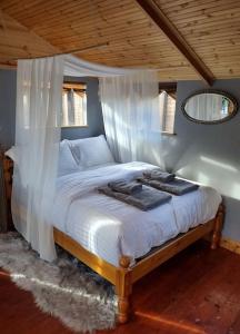 Voodi või voodid majutusasutuse Forest View Cabin toas