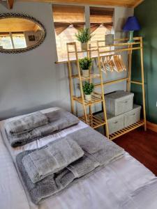 Voodi või voodid majutusasutuse Forest View Cabin toas