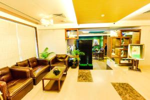 Istumisnurk majutusasutuses Swosti Grand Bhubaneswar