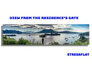 vista dalla caffetteria sul mare delle residenze di Appartamento vista Lago, giardino spiaggia a Stresa vista Isole Borromee e Golfo Borromeo - STRESAFLAT a Stresa