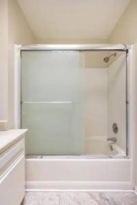 a shower with a glass door in a bathroom at Santa Clarita Mountain Top in Santa Clarita