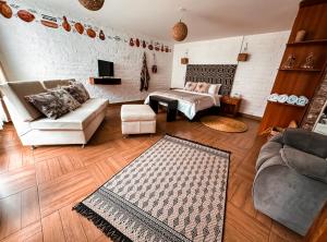 Posezení v ubytování La Floresta Hotel