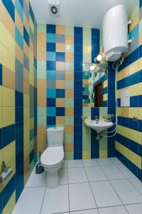 een badkamer met een toilet en een wastafel bij Майдан провулок Музейний 8-Б in Kiev