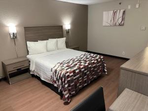 Postel nebo postele na pokoji v ubytování Red Roof Inn Auburn Hills