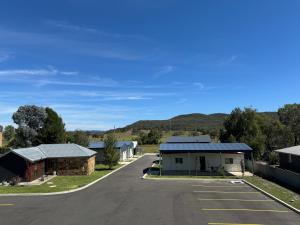 a view of a parking lot with buildings at The Commercial Hotel Wallerawang in Wallerawang